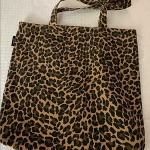 J Crew Reusable Everyday Canvas Tote in Leopard